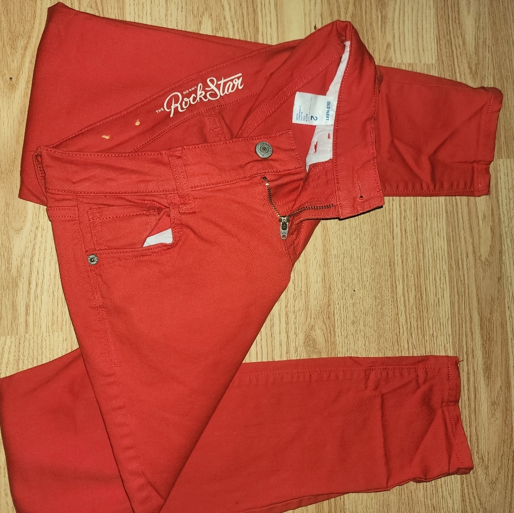 Red Rockatar Skinny Jeans by OldNavy